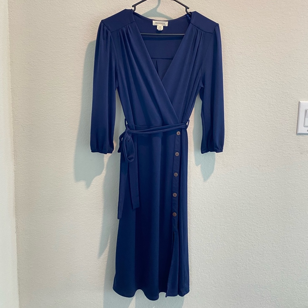 Monteau beautiful slit long dress